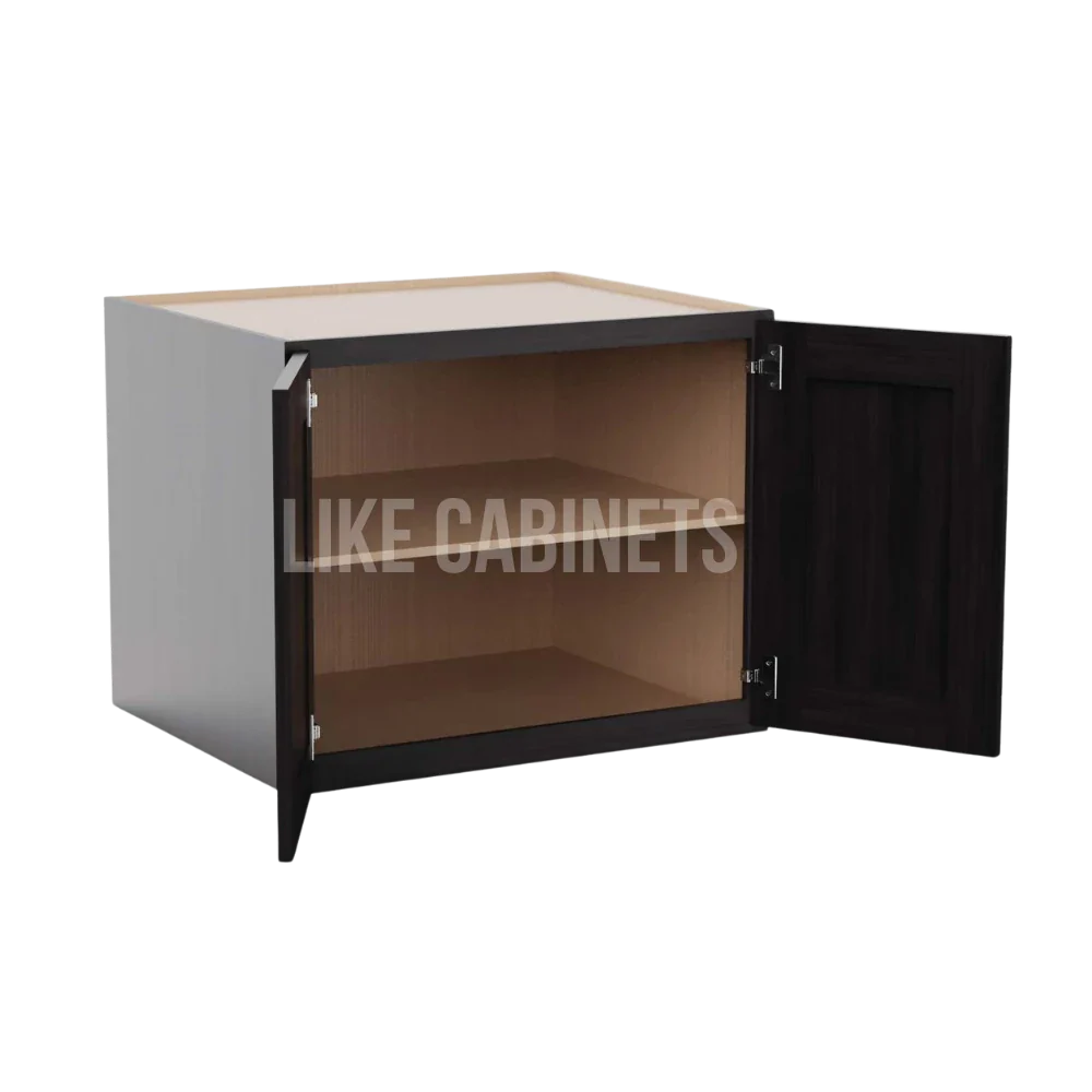 Double Smokey Gray 24'' H Refrigerator Wall Cabinet 24'' Deep