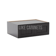 Double Smokey Gray 33'' W Refrigerator Wall Cabinet 24'' Deep