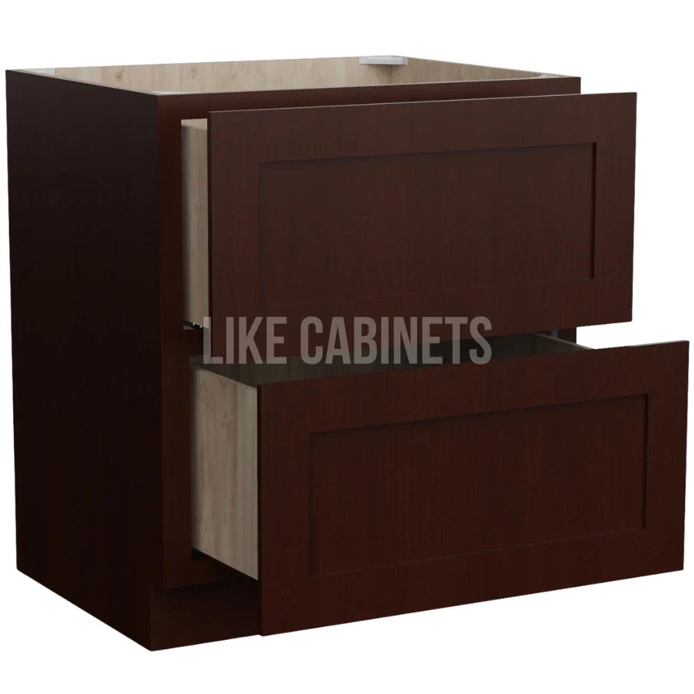 Shaker Espresso Two Drawer Base