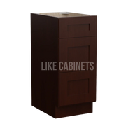 Shaker Espresso Vanity Three Drawer Base Cabinet