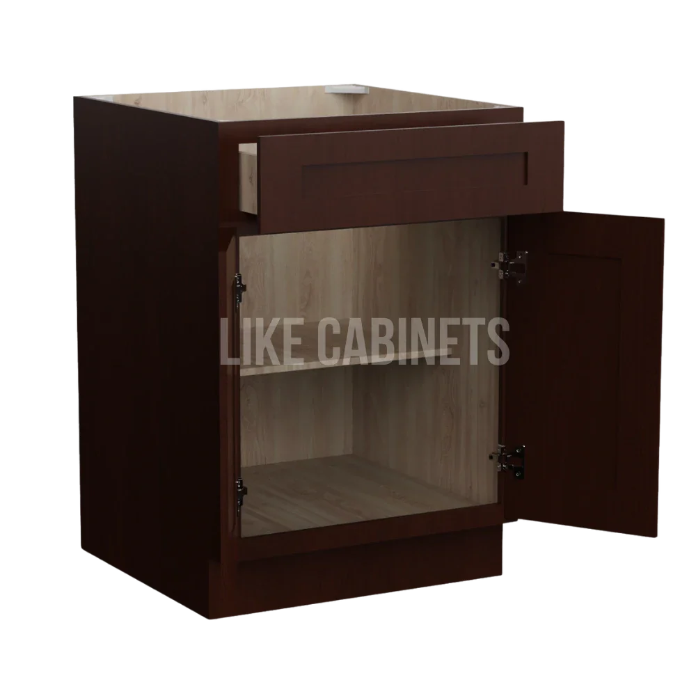 Expresso Shaker Base Cabinet with Double Doors & Single Drawer