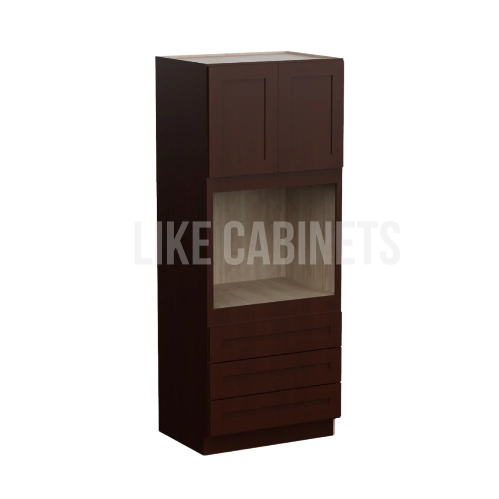 Shaker Espresso 33'' W Oven Pantry Cabinet