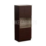 Shaker Espresso 33'' W Oven Pantry Cabinet