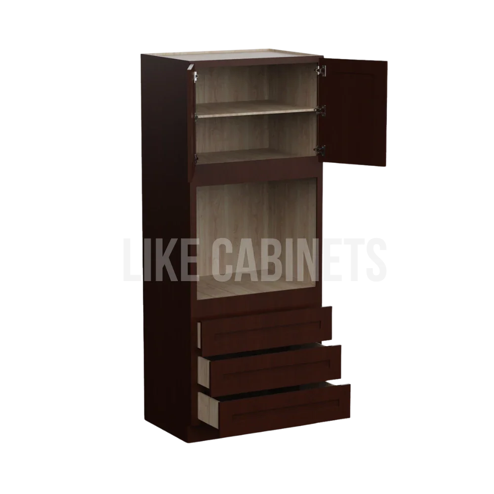 Shaker Espresso 33'' W Oven Pantry Cabinet