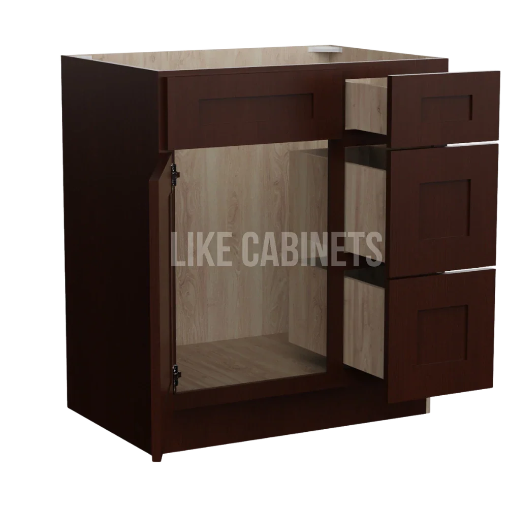 Shaker Espresso 30'' W Vanity Combo with Drawers