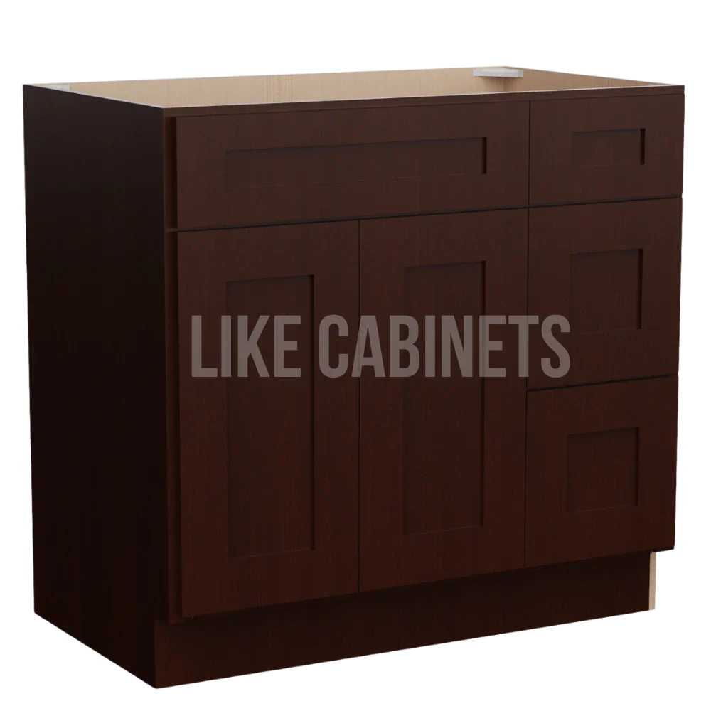 Shaker Espresso 36'' W Vanity Combo with Drawers