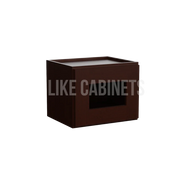 Shaker Espresso 12'' H Single Door Wall Cabinet with Glass Door