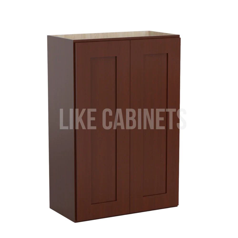 Expresso Shaker Double Door Wall Cabinets 36''H, 12''D