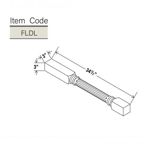 Aston Green Fluted Decorative Leg