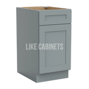 Gray Shaker Trash Base Cabinet