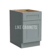 Shaker Gray Two Drawer Document File Base Cabinet
