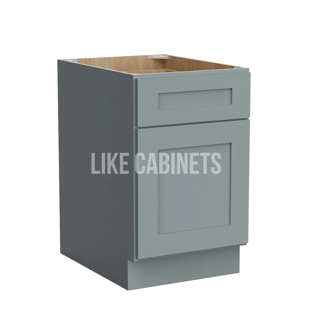 Shaker Gray Two Drawer Document File Base Cabinet