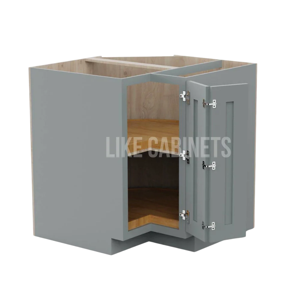 Shaker Gray Lazy Susan Base Cabinet