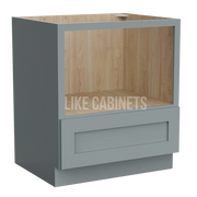 Shaker Gray Microwave Base Cabinet with Single Drawer