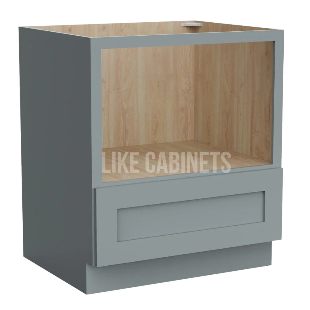 Shaker Gray Microwave Base Cabinet with Single Drawer