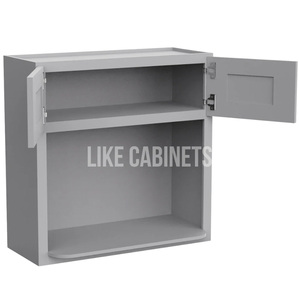 Shaker Gray Microwave Wall Cabinet