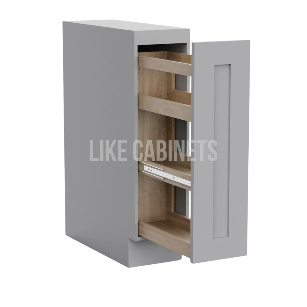 Shaker Gray Spice Pull Base Cabinet