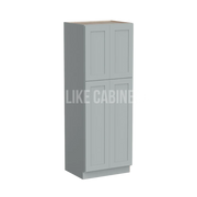 Shaker Gray 30'' W Two Double Door Utility Pantry Cabinet