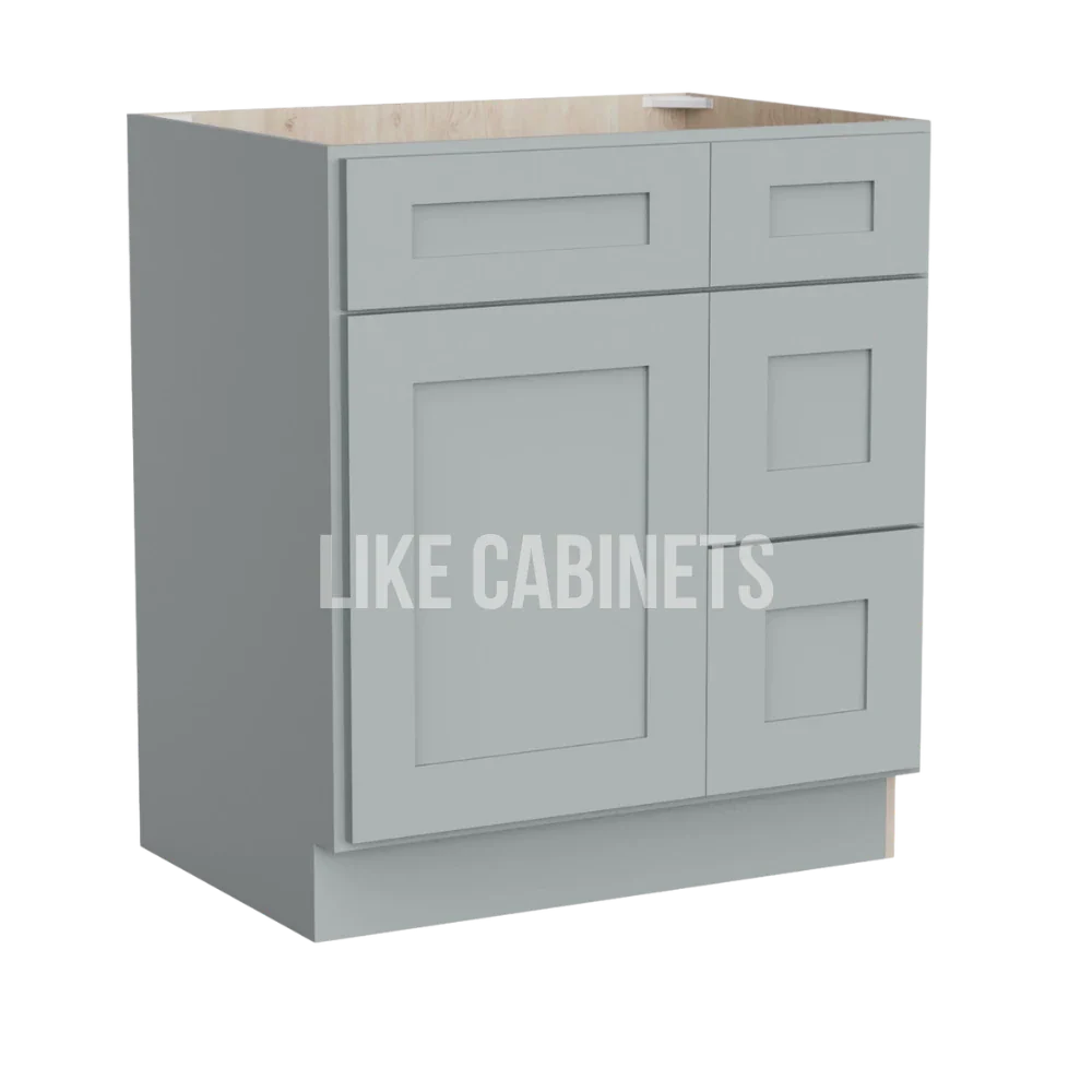 Shaker Gray 30'' W Vanity Combo with Drawers