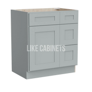 Shaker Gray 30'' W Vanity Combo with Drawers