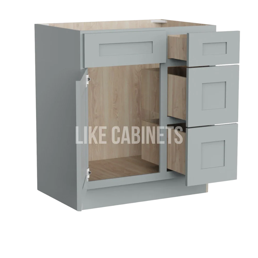 Shaker Gray 30'' W Vanity Combo with Drawers
