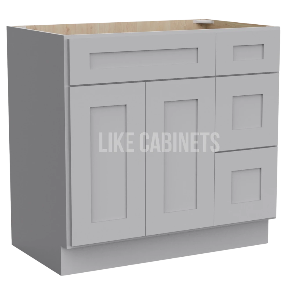 Shaker Gray 36'' W Vanity Combo with Drawers