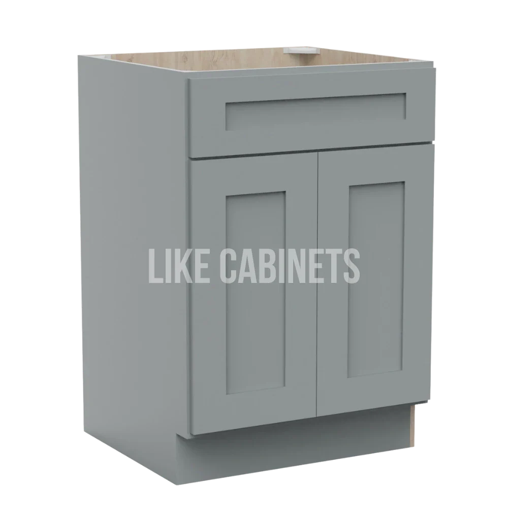Shaker Gray Single Vanity Sink Base Cabinet