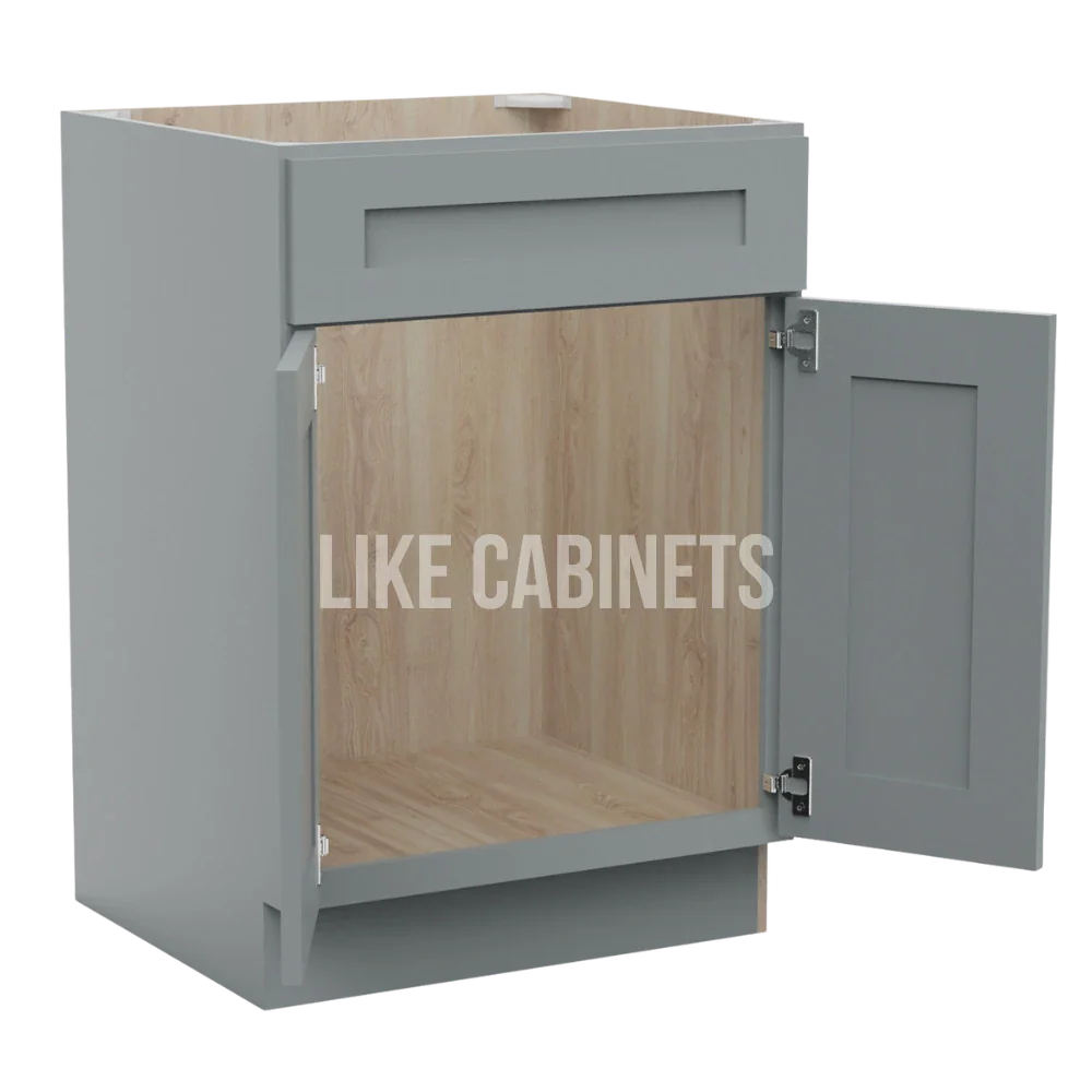 Shaker Gray Single Vanity Sink Base Cabinet