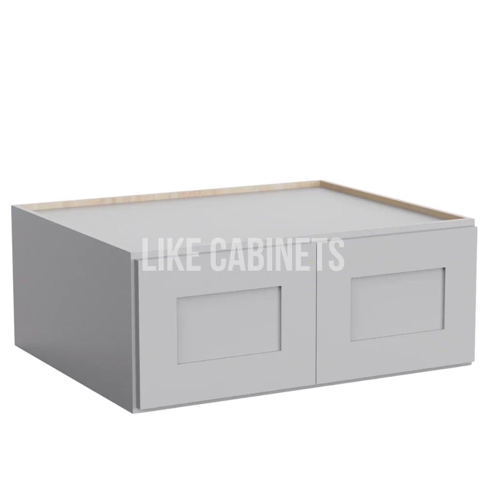 Gray Shaker 30'' W Refrigerator Wall Cabinet 24'' Deep