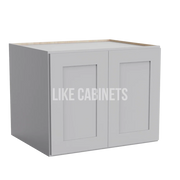 Gray Shaker 24'' H Refrigerator Wall Cabinet 24'' Deep