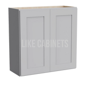 Gray Shaker 30''H Double Door Wall Cabinet