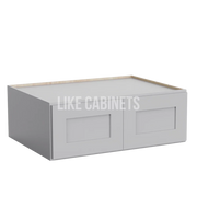 Gray Shaker 33'' W Refrigerator Wall Cabinet 24'' Deep