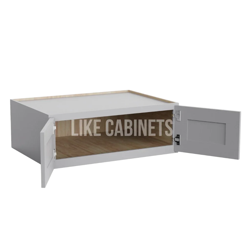 Gray Shaker 33'' W Refrigerator Wall Cabinet 24'' Deep