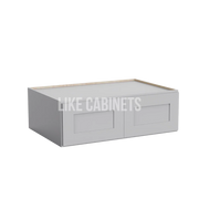 Gray Shaker 36'' W Refrigerator Wall Cabinet 24'' Deep