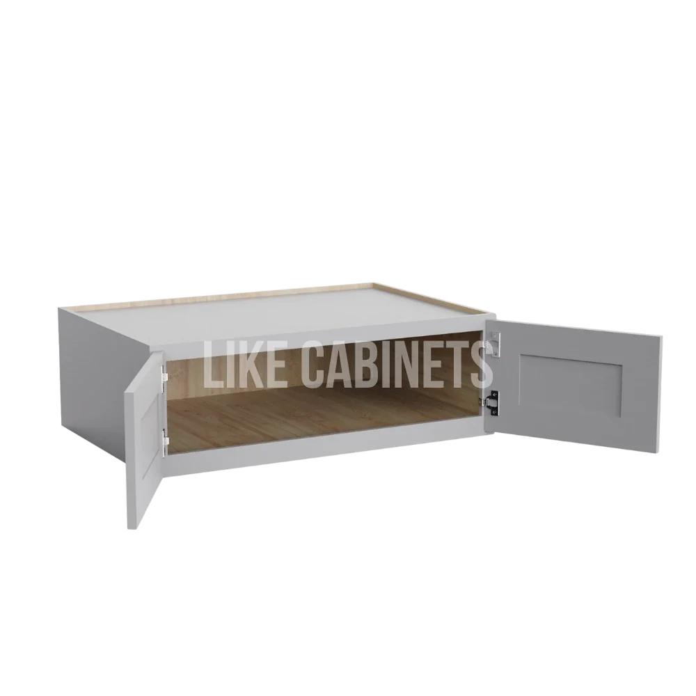 Gray Shaker 36'' W Refrigerator Wall Cabinet 24'' Deep