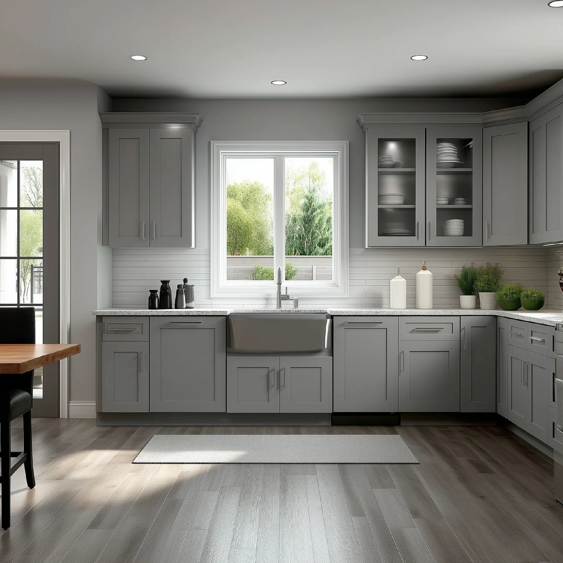 Shaker Gray 36'' H Wall Blind Cabinet