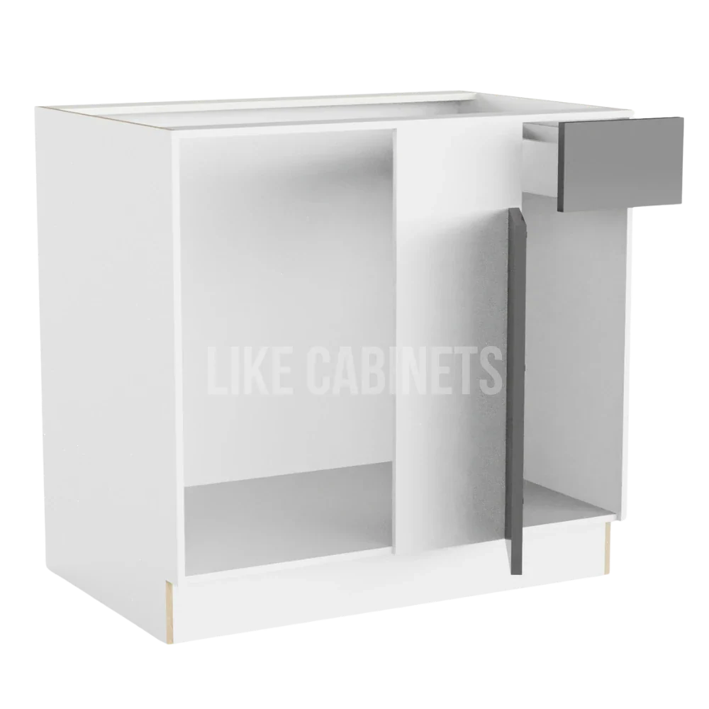 High Gloss Gray Blind Corner Base Cabinet (L/R interchangeable)