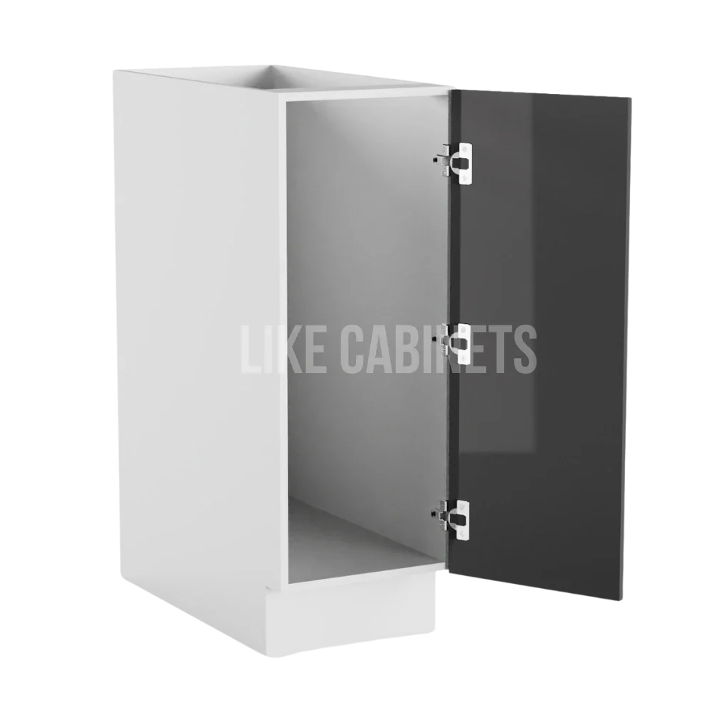 High Glossy Gray Base Cabinet Base Cabinet Full Height Door