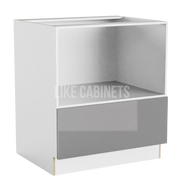 Frameless Gloss Gray Microwave Base Cabinet
