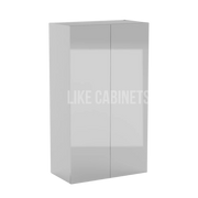 High Gloss Gray 24″ Diagonal Corner Wall Cabinet