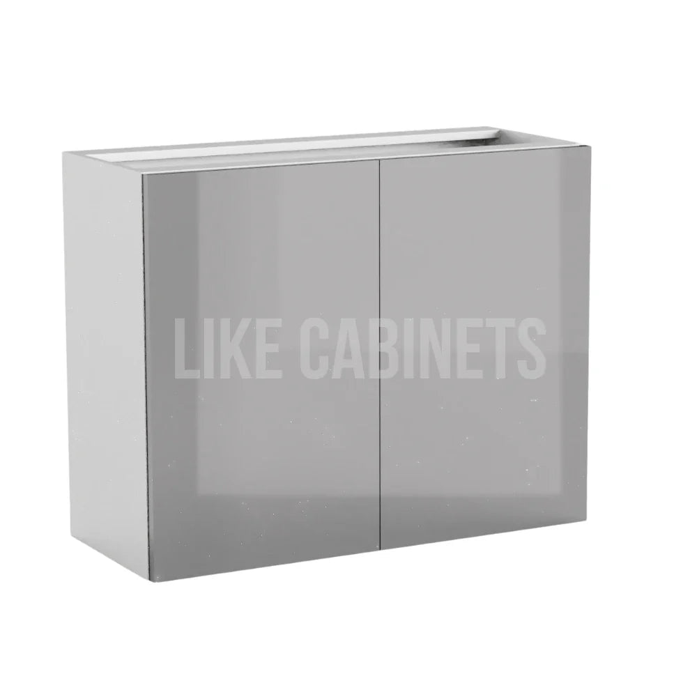 High Gloss Gray 24'' H Double Door Wall Cabinet