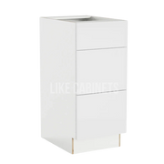 High Gloss White Vanity Three Drawer Base Cabinet