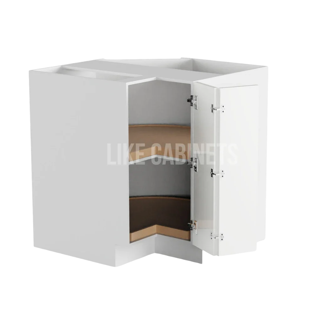 High Gloss White Lazy Susan Base Cabinet