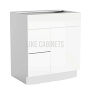 High Gloss White 30'' W Vanity Combo with Drawers