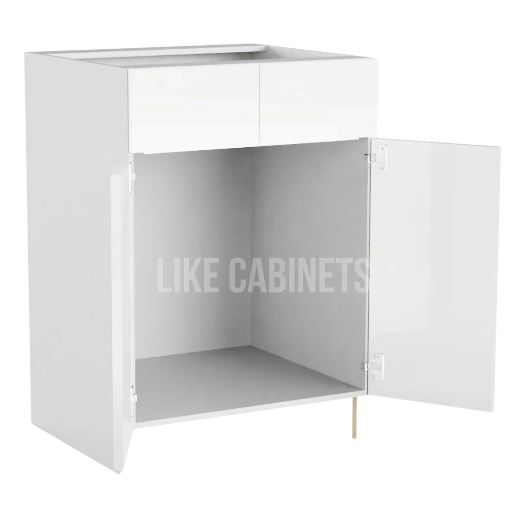 High Gloss White Single Vanity Sink Base Cabinet