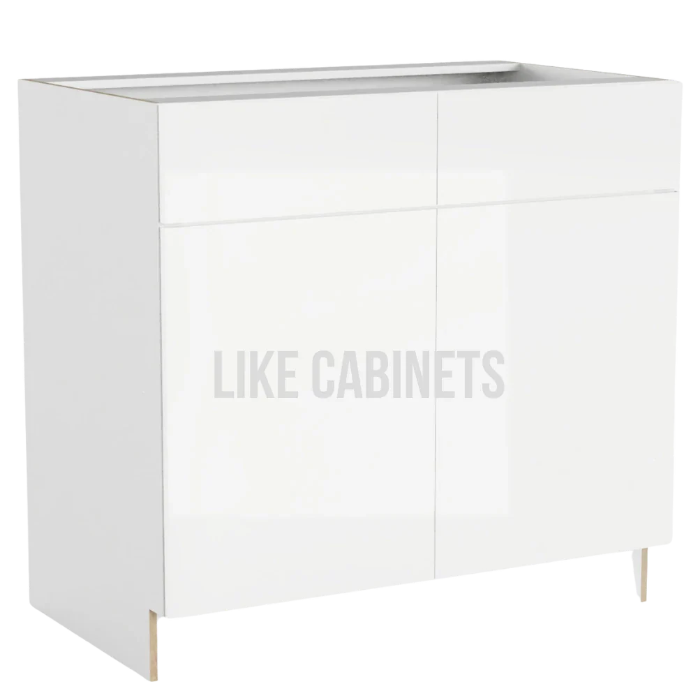 High Gloss White Vanity Sink Base Cabinet