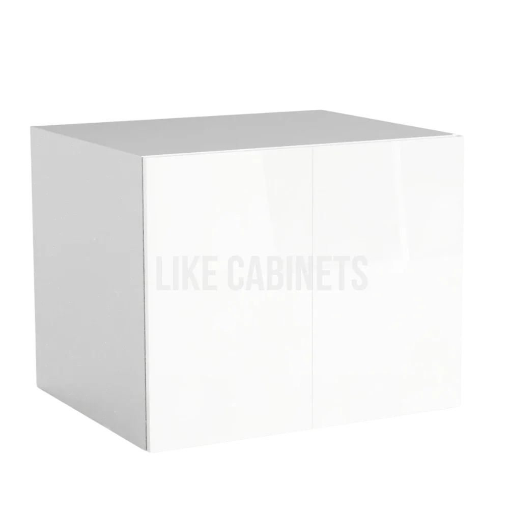 High Gloss White 24'' H Refrigerator Wall Cabinet 24'' Deep