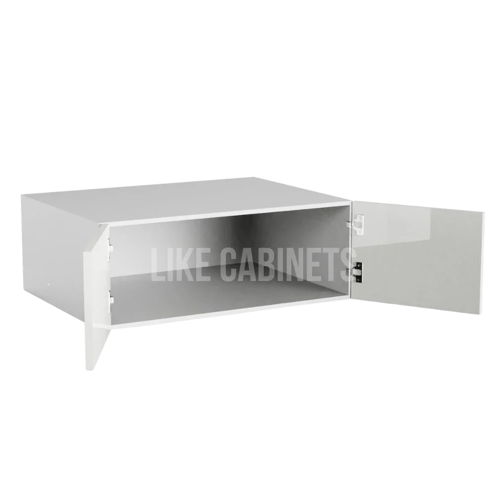 High Gloss White 33'' W Refrigerator Wall Cabinet 24'' Deep