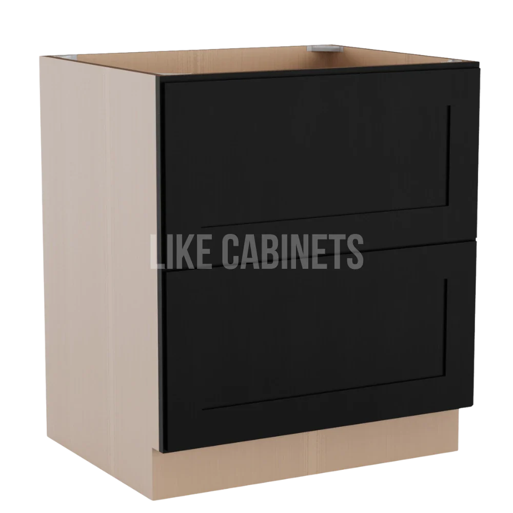 Iron Black Two Drawer Base