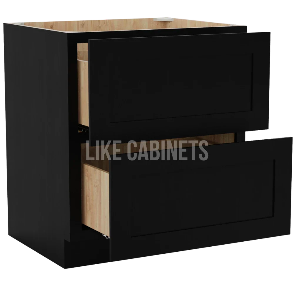 Iron Black Two Drawer Base